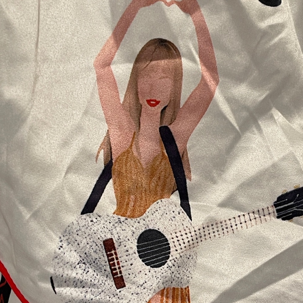 Taylor Swift Satin Pajama Shorts Swiftie Inspired Sleepover Girlycore Medium - Picture 8 of 11